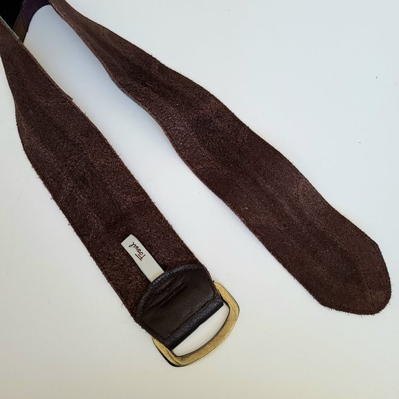 Fossil genuine leather multicolored belt with brass buckle. - Picture 9 of 9